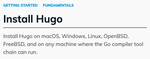 Hugo Install Mac